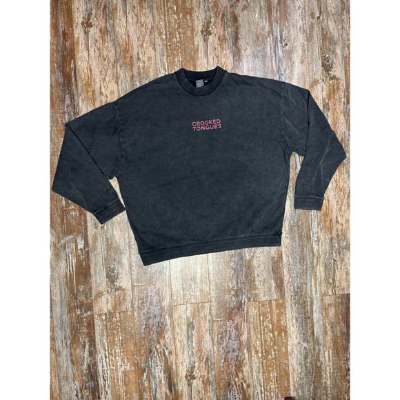 Crooked Tongues Other - Mens Crooked Tongues Sweat Shirt Size 3XL Plus Gray Spell Out